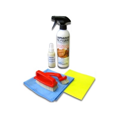KIT LIMPIEZA TAPICERÍAS PIEL Y CUERO 500 ML.