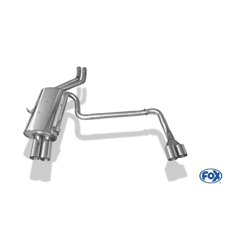 FOX silenciador de escape 4x76mm Tipo 13, BMW E46