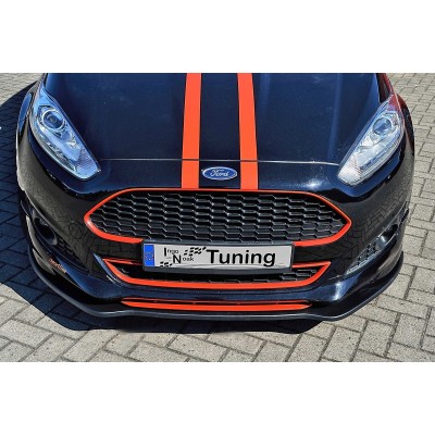 Spoiler de labios IN-Tuning Cup negro brillante para Ford Fiesta Sport JA8 MK7 (FL)