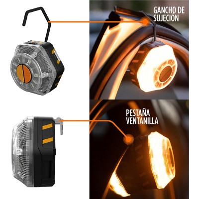 Luz Emergencia para coche o moto, señalización de peligro LED 16V