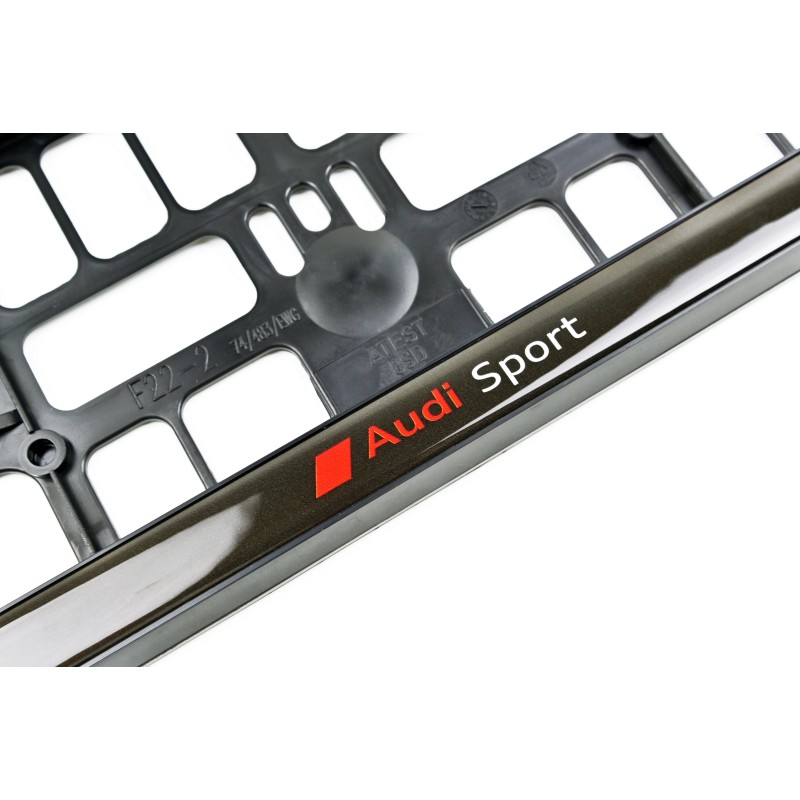 Portamatriculas para Audi Sport Negro en resina