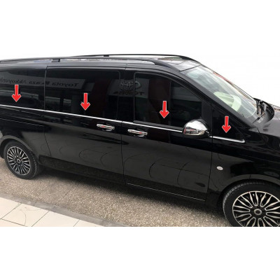 Listas de ventana cromadas para Mercedes Vito / Clase V | L3 | W447 | 2014+