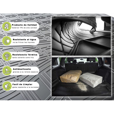 Protector Cubre maletero de Goma Premium para Ford Fiesta V | JH, JD | 2002-2008