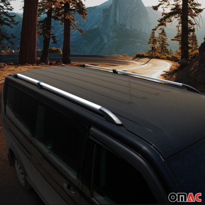 Barras de techo para DACIA LOGAN MCV SW 2006-2012  Solid (Tornilleria) Alu Gray 2 Pcs