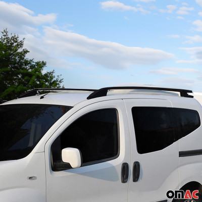 Barras de techo para PEUGEOT PARTNER 1996-2008  Sport Alu Black 2 Pcs