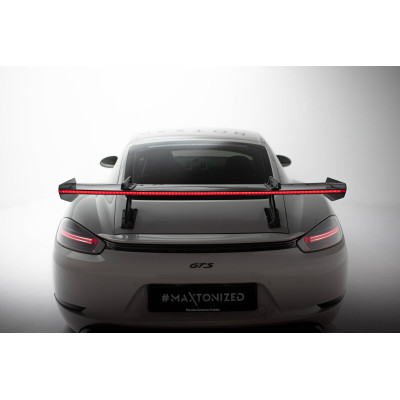 Carbon Spoiler para  + LED Porsche 718 Cayman 982c