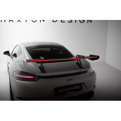 Carbon Spoiler para  + LED Porsche 718 Cayman 982c