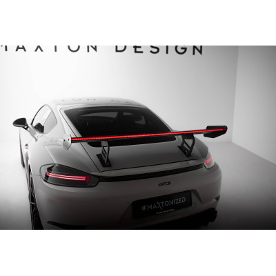 Carbon Spoiler para  + LED Porsche 718 Cayman 982c