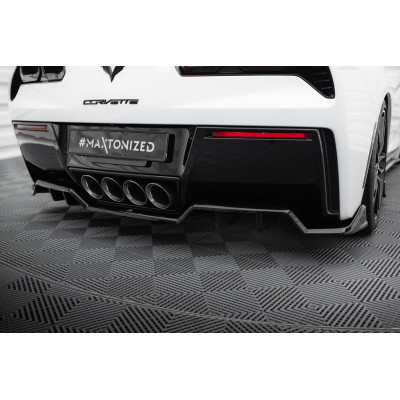 Central Splitter trasero para (with vertical bars) Chevrolet Corvette C7