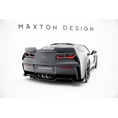 Central Splitter trasero para (with vertical bars) Chevrolet Corvette Z06 C7