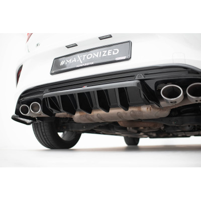 Central Splitter trasero para (with vertical bars) Volkswagen T-Roc R Mk1