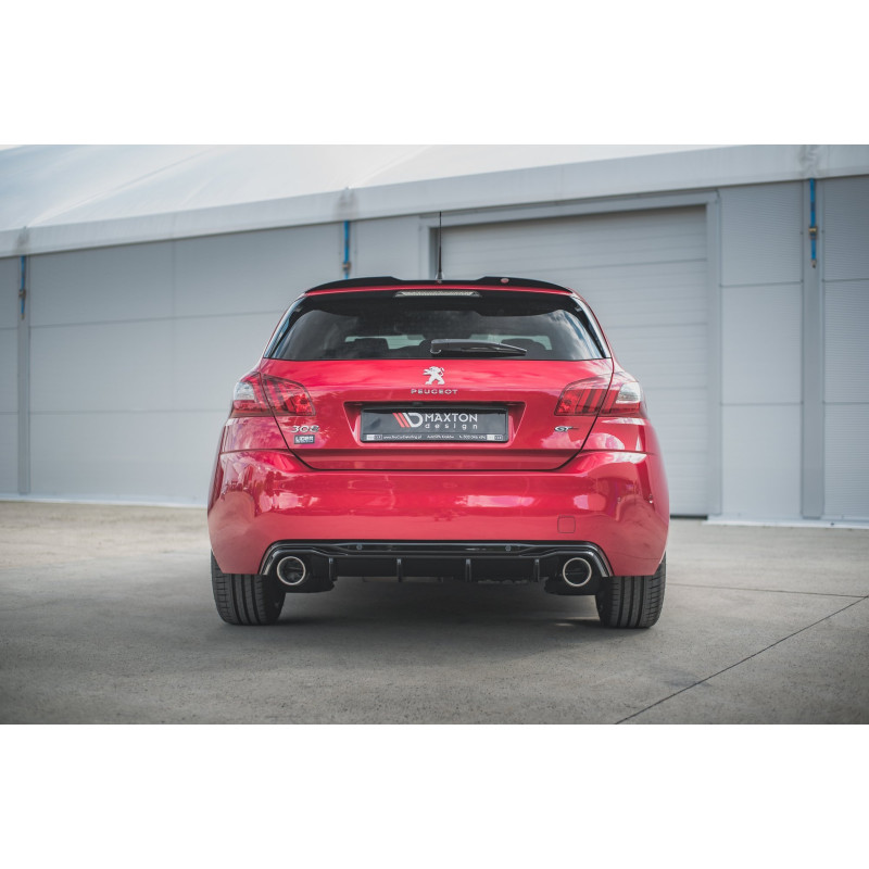 Difusor trasero para + Exhaust Ends Imitation Peugeot 308 GT Mk2 Facelift