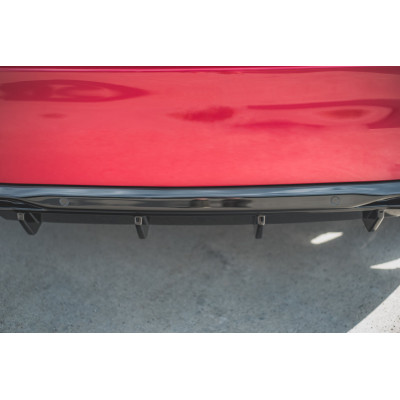 Difusor trasero para + Exhaust Ends Imitation Peugeot 308 GT Mk2 Facelift