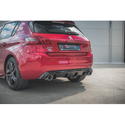Difusor trasero para + Exhaust Ends Imitation Peugeot 308 GT Mk2 Facelift