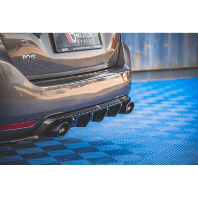 Difusor trasero para + Exhaust Ends Imitation Peugeot 308 SW Mk2