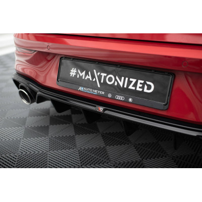 Difusor trasero para + Exhaust Ends Imitation Volkswagen Golf GTE / R-Line Mk8 / Mk8 Facelift