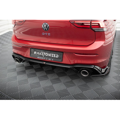 Difusor trasero para + Exhaust Ends Imitation Volkswagen Golf GTE / R-Line Mk8 / Mk8 Facelift