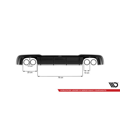 Difusor trasero para + Milltek Sport Exhaust Audi RS3 Sportback 8V Facelift