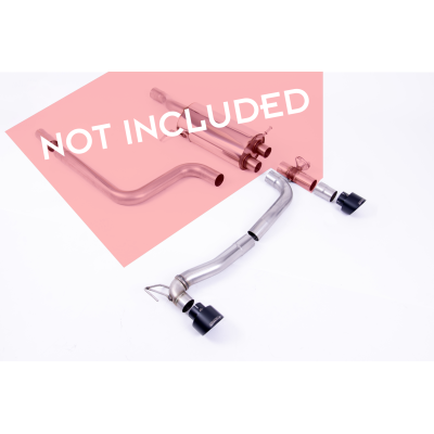 Difusor trasero para + Milltek Sport Exhaust Extension para Fiesta ST Mk8