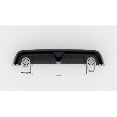 Difusor trasero para Alfa Romeo Giulietta (Exhaust On Both Sides Version)