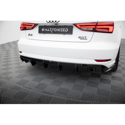 Difusor trasero para Audi A3 Sedan 8V Facelift  (Version with single exhaust tips on both sides)