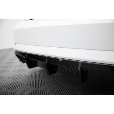 Difusor trasero para Audi A3 Sedan 8V Facelift  (Version with single exhaust tips on both sides)