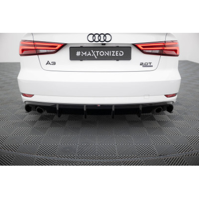 Difusor trasero para Audi A3 Sedan 8V Facelift  (Version with single exhaust tips on both sides)