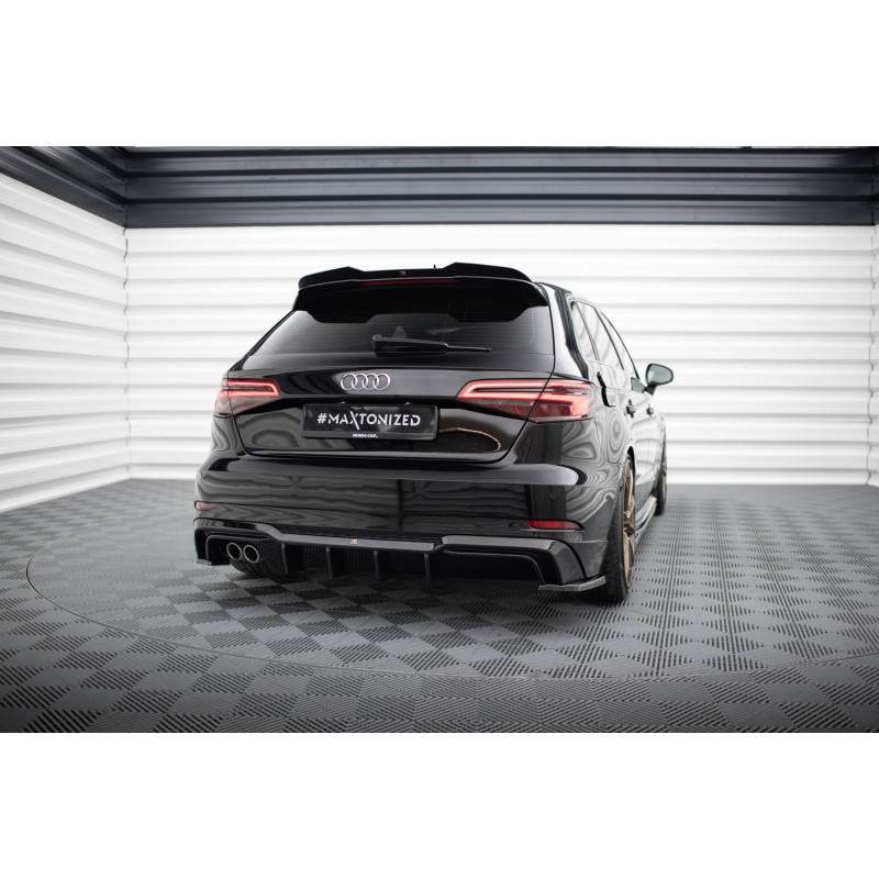 Difusor trasero para Audi A3 S-Line Sportback 8V Facelift (Version with dual exhausts on one side)
