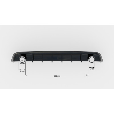 Difusor trasero para Audi A5 S-Line Coupe / Sportback 8T Facelift (Version with single exhausts on both sides)