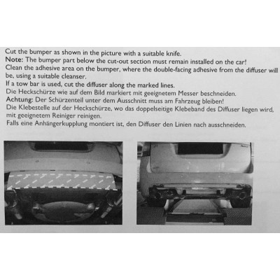 Difusor trasero para Saab 9-3 Aero Mk2 Facelift