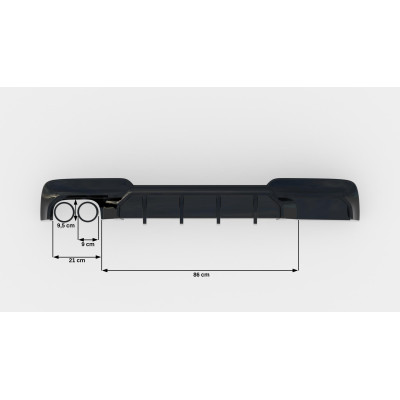 Difusor trasero para  BMW 5 M-Pack F10 / F11 (Version with double exhaust on one side)