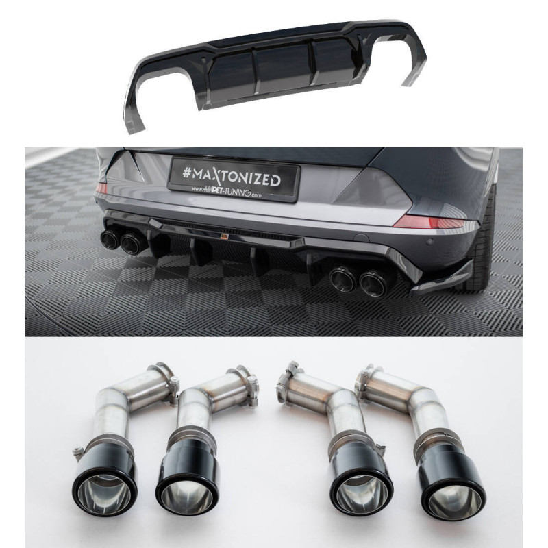 Difusor trasero para  + Exhaust Tips Cupra PARAmentor VZ Mk1 / Mk1 Facelift