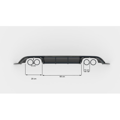 Set de Splitters  Volkswagen Golf R Hatchback Mk7 Facelift