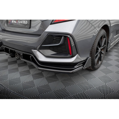 Splitter trasero para  (with vertical bars) + Flaps Honda Civic Sport Mk 10 Facelift