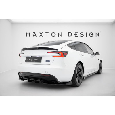 Splitter trasero para (with vertical bars)  Tesla Model 3 PerPARAmance Mk1 Facelift