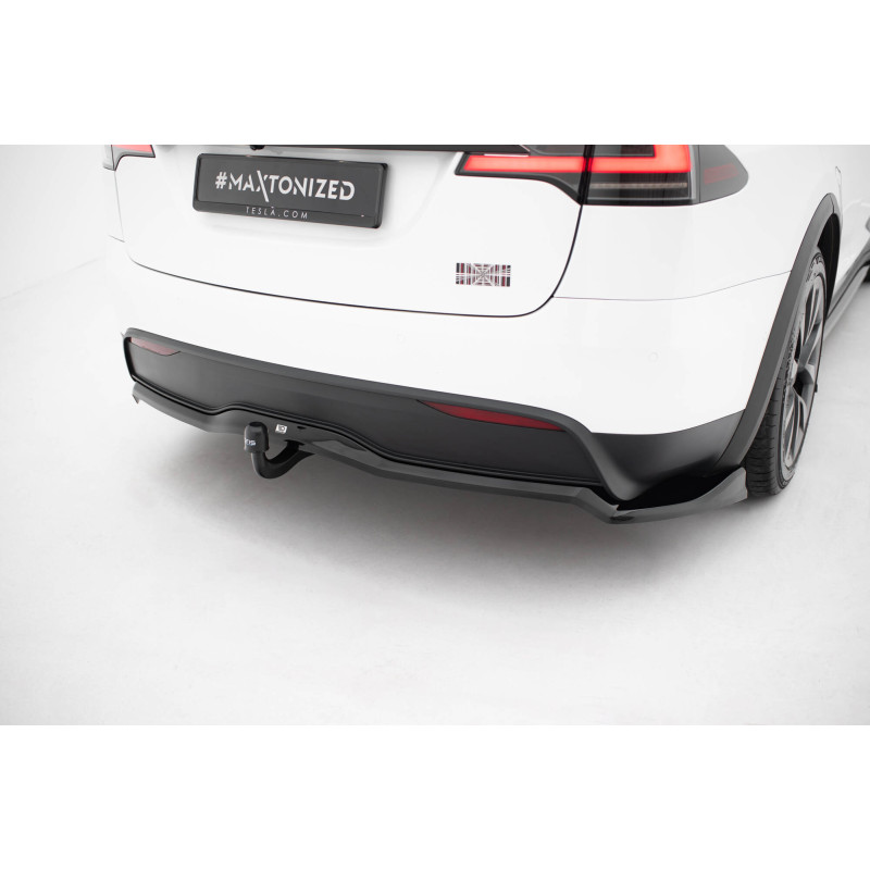 Splitter trasero para (with vertical bars)  Tesla Model X Mk1 Facelift