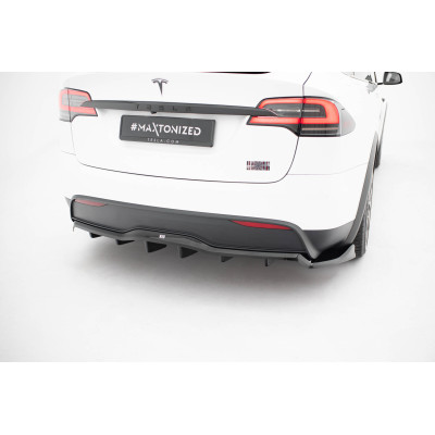 Splitter trasero para (with vertical bars)  Tesla Model X Mk1 Facelift
