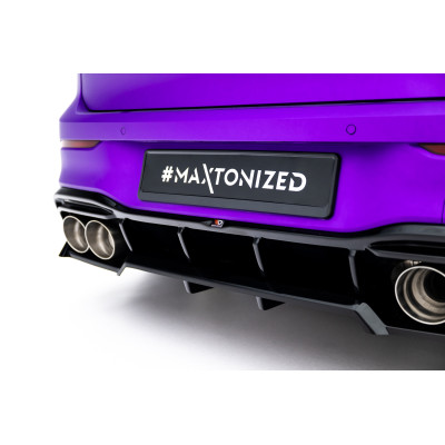 Splitter trasero para (with vertical bars)  Volkswagen Golf R  Mk8 / Mk8 Facelift