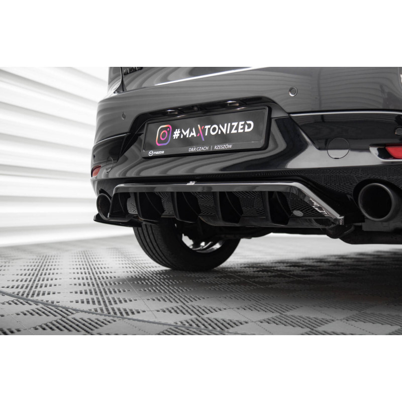 Splitter trasero para (with vertical bars) Mazda 3 Mk4