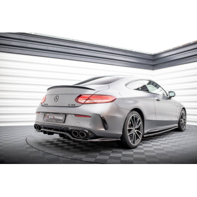 Splitter trasero para (with vertical bars) Mercedes-AMG C43 Coupe / Cabrio C205 Facelift / A205 Facelift