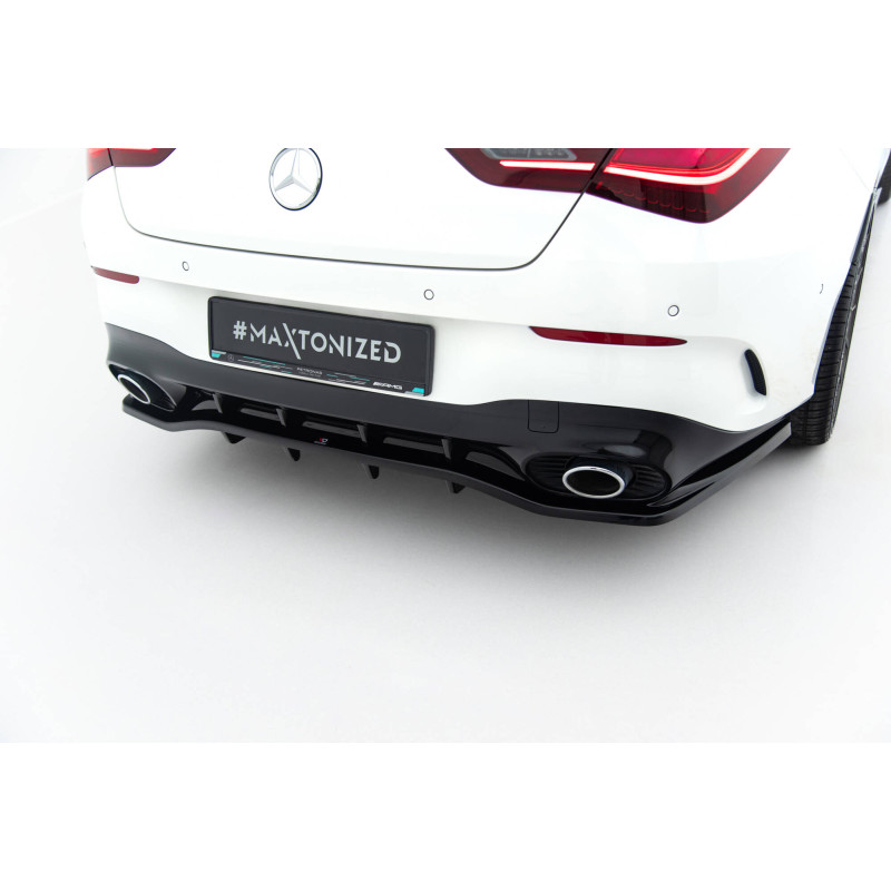 Splitter trasero para (with vertical bars) Mercedes-AMG CLA 35  / 45  Coupe / Shooting Brake C118 Facelift / X118 Facelift