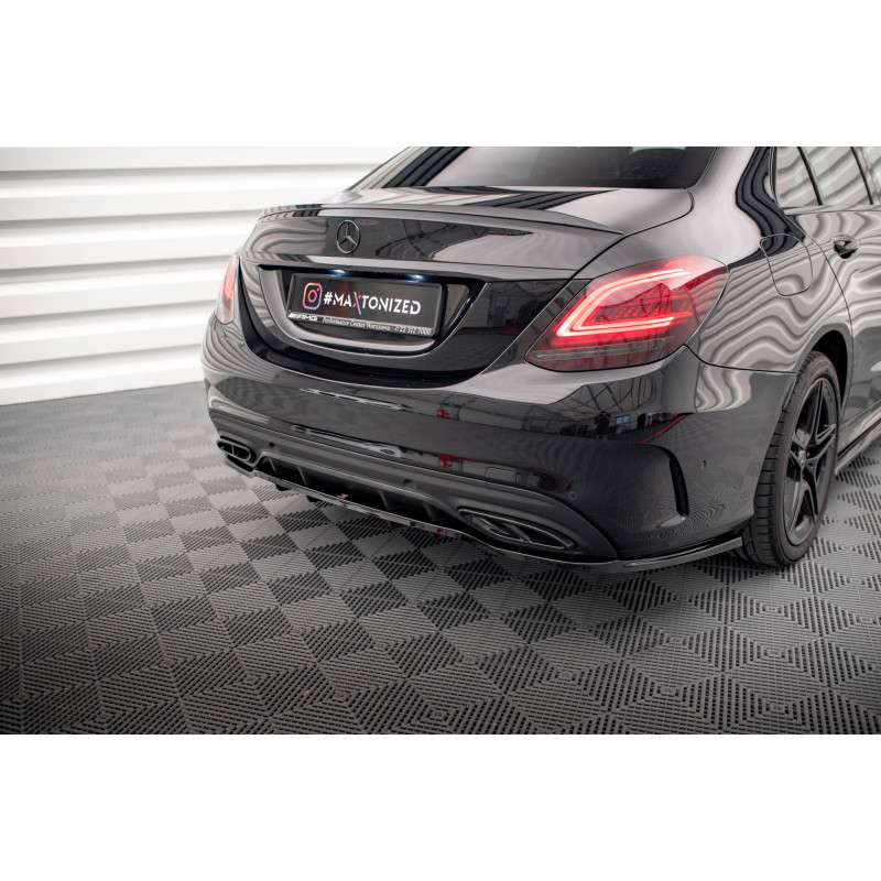Splitter trasero para (with vertical bars) Mercedes-Benz C AMG-Line W205 Facelift