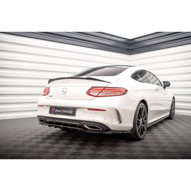 Splitter trasero para (with vertical bars) Mercedes-Benz C Coupe AMG-Line C205 Facelift