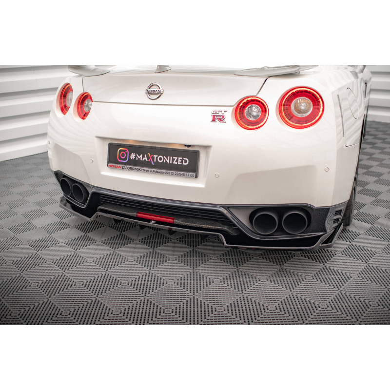 Splitter trasero para (with vertical bars) Nissan GTR R35 Facelift