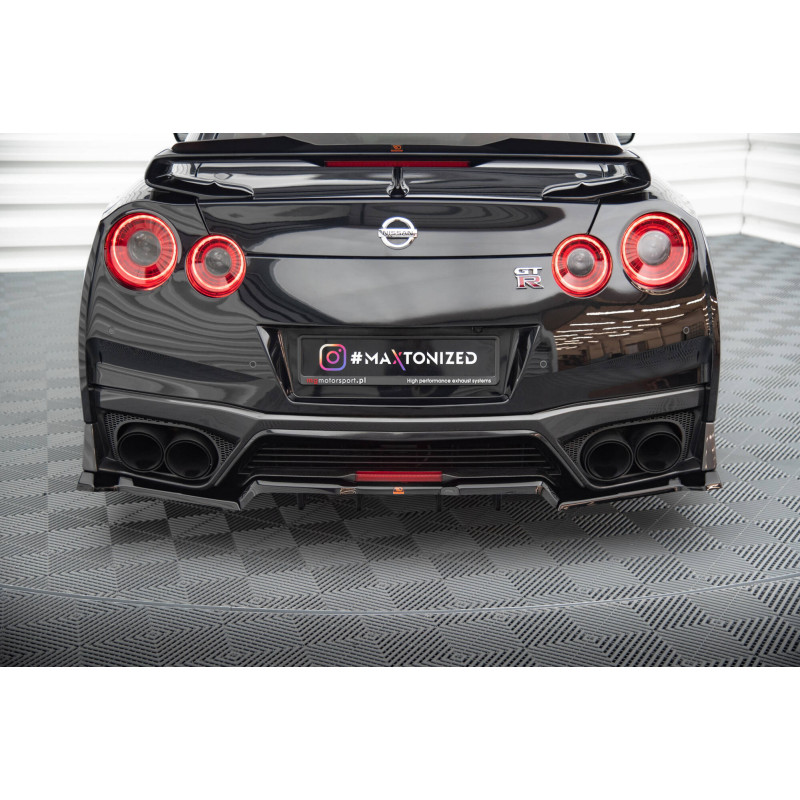 Splitter trasero para (with vertical bars) Nissan GTR R35 Facelift