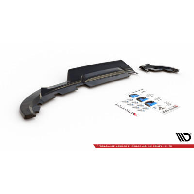 Splitter trasero para (with vertical bars) Renault Clio Mk5