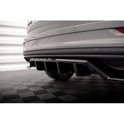 Splitter trasero para (with vertical bars) Skoda Karoq Sportline Mk1 Facelift