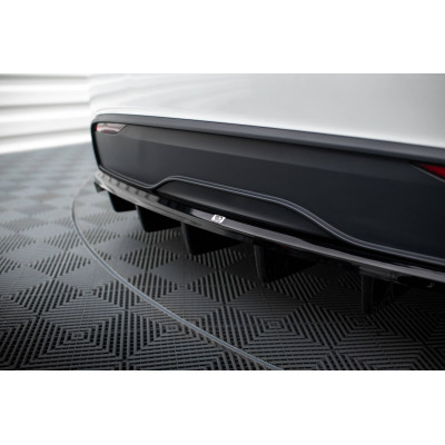 Splitter trasero para (with vertical bars) Tesla Model X Mk1 Facelift
