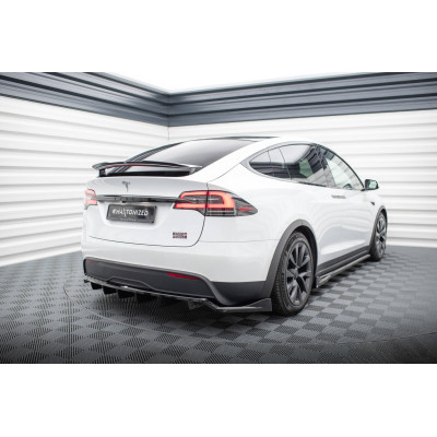 Splitter trasero para (with vertical bars) Tesla Model X Mk1 Facelift