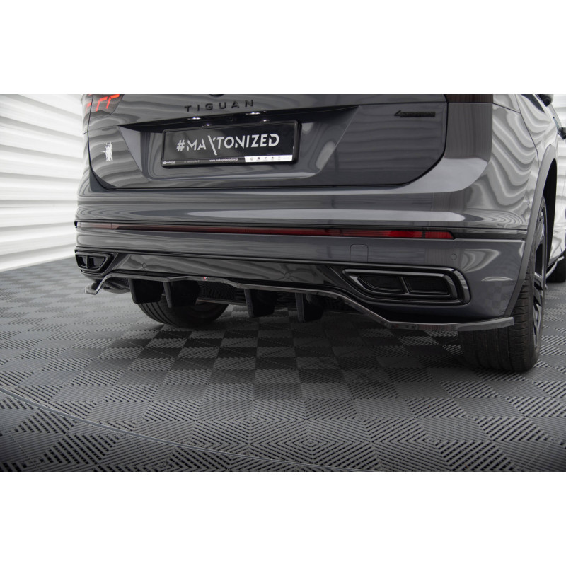 Splitter trasero para (with vertical bars) Volkswagen Tiguan R-Line Mk2 Facelift